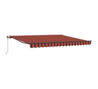 vidaXL Tenda Retrattile Manuale Arancione e Marrone 400 x 350 cm di, Resistente agli Agenti atmosferici. Ottima per Creare un'ombra nel Tuo Patio, Balcone o in spazi Esterni. Ottima Come Copertura o