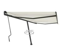 VIDAXL - Tenda Retrattile Manuale Autoportante 400x300 cm Crema