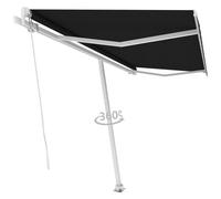 VIDAXL - Tenda Retrattile Manuale Autoportante 450x300 cm Antracite