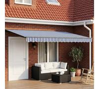 Tenda retrattile manuale Blu e Bianco 5 × 3,5 m