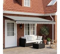 vidaXL Tenda retrattile manuale con LED Antracite e Bianco 4 × 3 m