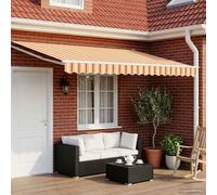vidaXL Tenda retrattile manuale con LED Multicolore 4 x 2 m