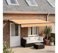 vidaXL Tenda retrattile manuale con LED Sabbia, Una soluzione moderna per l'ombra all'aperto, tenda retrattile, gazebo per il giardino, luce LED