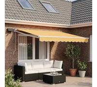 vidaXL Tenda retrattile manuale con LED Sabbia, Una soluzione moderna per l'ombra all'aperto, tenda retrattile, gazebo per il giardino, luce LED