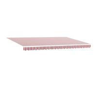 vidaXL Tenda Retrattile Manuale con LED Strisce Rosse e Bianche 500x350 cm