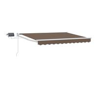 vidaXL Tenda da sole manuale con LED tortora, 100% poliestere e alluminio, un moderno parasole per esterni, tenda pieghevole, tenda da giardino, resistente, LED per il tuo portico