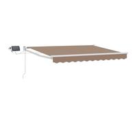 vidaXL Tenda retrattile manuale con LED Tortora
