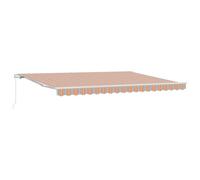 vidaXL Tenda retrattile manuale con strisce multicolore 450x300 cm
