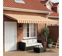 vidaXL Tenda retrattile manuale Giallo e Arancione 4,5 × 3 m