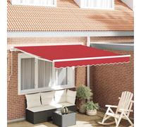 vidaXL Tenda Retrattile Manuale Rossa 300x250 cm