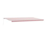 vidaXL Tenda retrattile manuale strisce rosse e bianche 600 x 300 cm