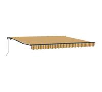 vidaXL Tettoia Manuale Retrattile a Strisce Multicolore 400 x 300cm - Resistente all'Acqua, ai Raggi UV e allo Sbiadimento. Tenda da Sole per Esterni, Copertura per Patio, Riparo per Balcone e Protez