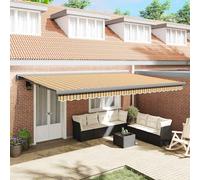vidaXL Tenda Retrattile Multicolore 500 × 300 cm Tessuto, Metallo