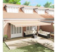 vidaXL Tenda Retrattile Multicolore 600 × 300 cm Tessuto e Metallo