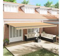 vidaXL Tenda Retrattile Multicolore 600 × 350 cm Tessuto e Alluminio