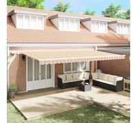vidaXL Tenda retrattile Multicolore 600 × 350 cm Tessuto e Alluminio
