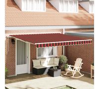 vidaXL Tenda Retrattile Rigato Arancione e Marrone 400 × 300 cm Tessuto