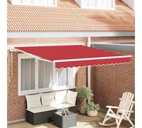 vidaXL Tenda Retrattile Rosso 300 x 250 cm Tessuto