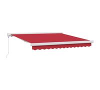 vidaXL Tenda Retrattile Rosso 300 x 250 cm Tessuto e Metallo