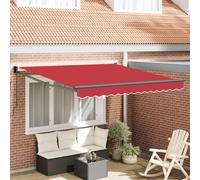vidaXL Tenda Retrattile Rosso 350 x 250 cm Poliestere e Alluminio