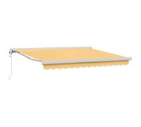 vidaXL Tenda retrattile Sabbia 400 × 300 cm Tessuto e Metallo, Awnings Giardino e Terrazza, Rettangolari, Moderni, Regolabili per Protezione Solare, Ombra Esterna
