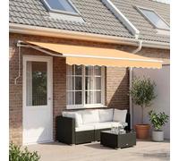 vidaXL Tenda retrattile Sabbia 450 × 350 cm Poliestere e Alluminio