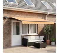 vidaXL Tenda da sole retrattile, 600 x 350 cm, in tessuto, protezione da giardino e terrazza, tenda da sole rettangolare retrattile, tenda da sole moderna per esterni, soluzione a baldacchino