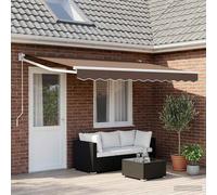 vidaXL Tenda retrattile Tortora 4 × 3 m 100% Poliestere e Alluminio