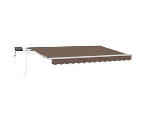 vidaXL Tenda retrattile Tortora 400 × 350 cm Tessuto e Alluminio