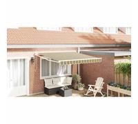 vidaXL Tenda Retrattile Verde e giallo 350 x 250 cm Tessuto