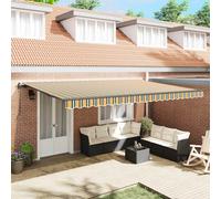 vidaXL Tenda Retrattile Verde e giallo 500 × 300 cm