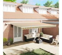 vidaXL Tenda retrattile Verde e giallo 500 × 350 cm
