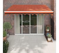 VidaXL Tenda Sole Automatica Retrattile Arancione e Marrone 3,5x2,5 m