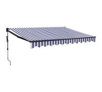 vidaXL Tenda Sole Automatica Retrattile Blu e Bianca 3x2,5 m