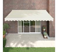 vidaXL Tenda Sole Automatica Retrattile Crema 4,5x3 m