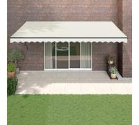 vidaXL Tenda Sole Automatica Retrattile Crema 5x3 m