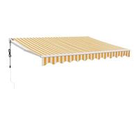 VIDAXL - Tenda Sole Automatica Retrattile Gialla e Bianca 3,5x2,5 m
