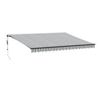 vidaXL Tenda Sole Retrattile Automatica 450x350 cm Antracite e Bianco, tendalino Retrattile, tendalino, tendalino per Patio, Tende retrattili