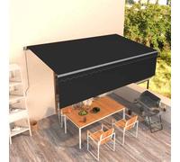 vidaXL Tenda Sole Retrattile Manuale con Parasole 5x3m Antracite