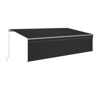 vidaXL Tenda Sole Retrattile Manuale con Parasole 5x3m Antracite