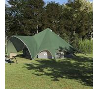 vidaXL Tenda Teepee 9 Persone Verde e Grigio 600 x 600 x 347 cm