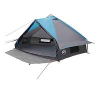 vidaXL Tenda Teepee con Tetto Blu e Grigio 490 x 410 x 210 cm,