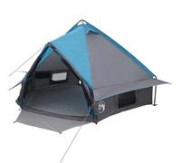 vidaXL Tenda Teepee con Tetto Blu e Grigio 490 x 410 x 210 cm,