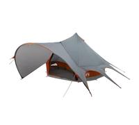 vidaXL Tenda Teepee con Tetto Grigio e Arancione 600 x 600 x 347 cm,