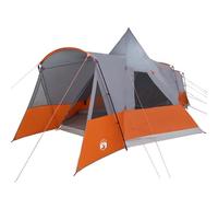 vidaXL Tenda Teepee con Tetto Grigio e Arancione 720 x 465 x 295 cm,