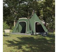 vidaXL Tenda Teepee per 5 Persone con tetto Verde 545 x 450 x 295 cm