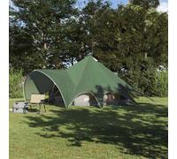 vidaXL Tenda Teepee per 5 Persone Verde e Grigio 600 x 600 x 347 cm