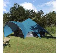 vidaXL Tenda Teepee per 7 Persone Blu e Grigio 600 x 600 x 347 cm