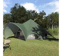 vidaXL Tenda Teepee per 7 Persone Verde e Grigio 600 x 600 x 347 cm
