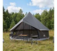 vidaXL Tenda Tipi con tetto Marrone Grigio 300 x 300 x 200 cm
